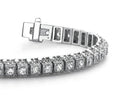 Milgrain Square Link Diamond Bracelet Diamond  with 4.20 ct.(finished) 3mm