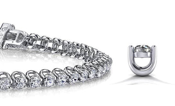 Scoop Link Diamond  Tennis Bracelet with 3.98 ct.(finished) 2.7mm