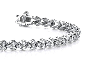 Double Diamond Stacked Bracelet Diamond  with 4.06 ct.(finished) 2mm