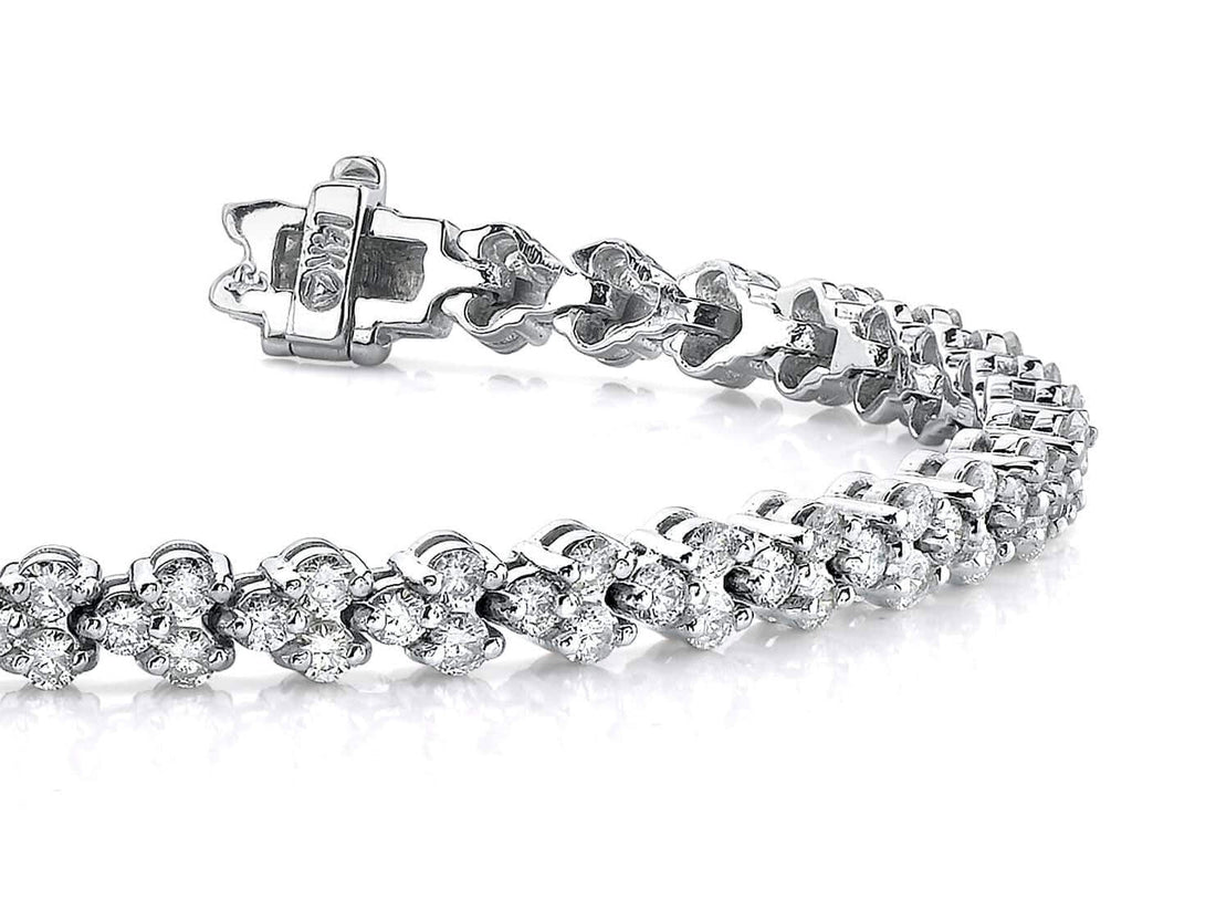 Double Diamond Stacked Bracelet Diamond  with 5.02 ct.(finished) 2.25mm