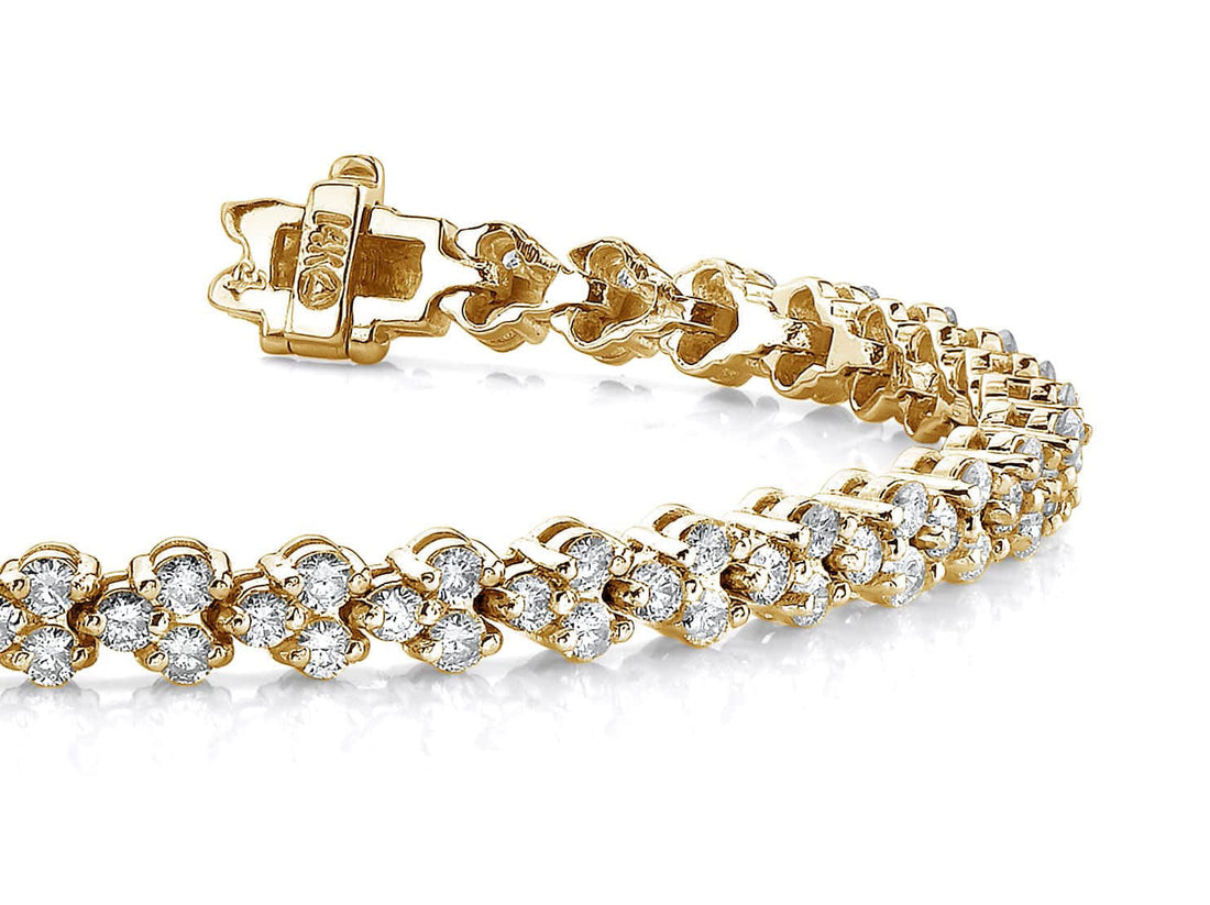 Double Diamond Stacked Bracelet Diamond  with 5.02 ct.(finished) 2.25mm