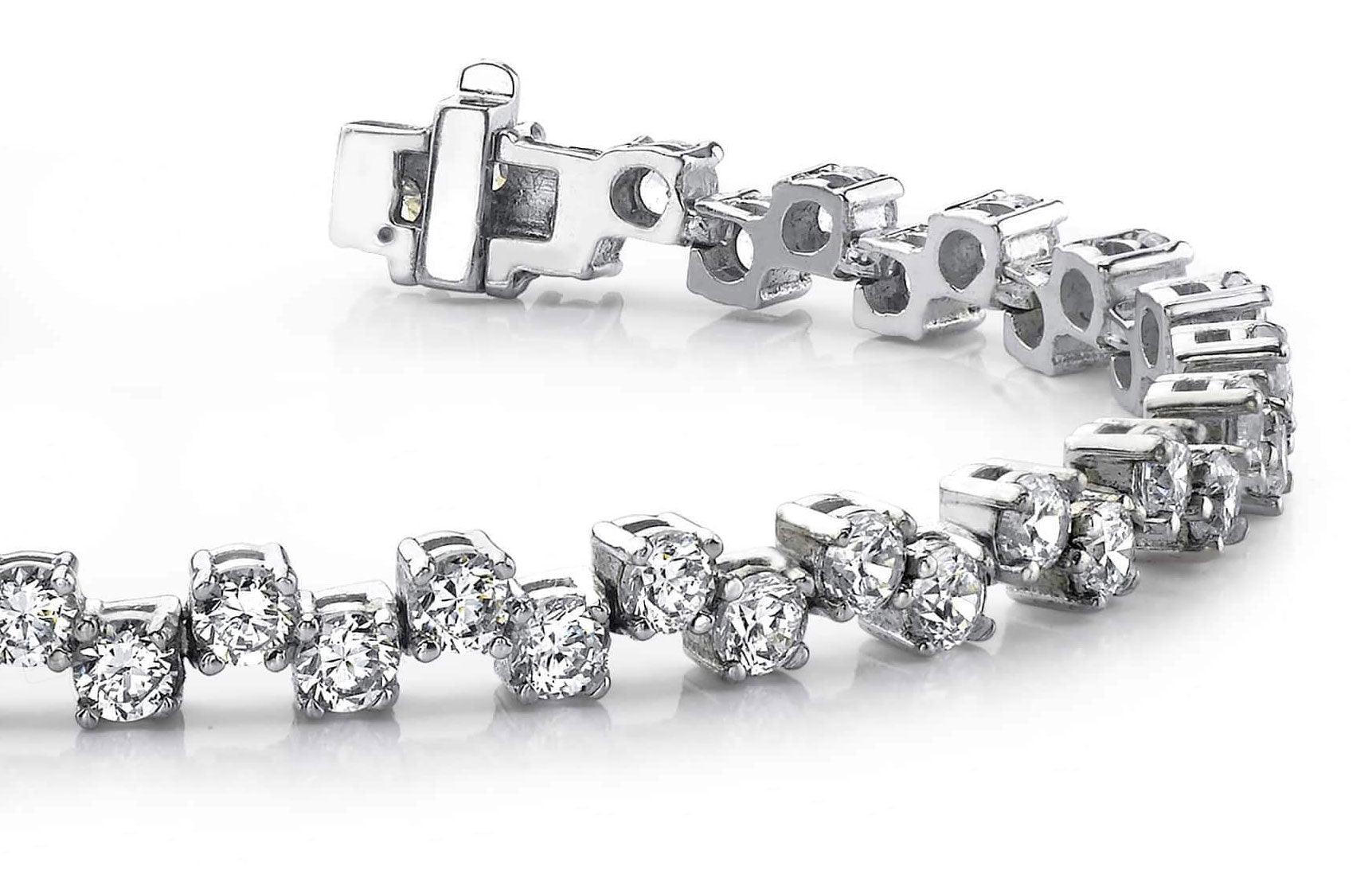 Zig Zag Diamond Bracelet Diamond  with 8.05 ct.(finished) 3.6mm