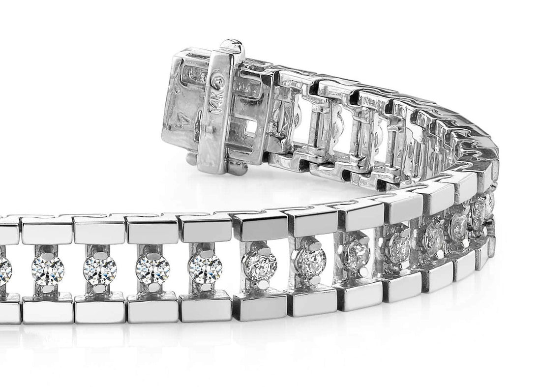 Track Link Diamond Bracelet with 2.00 ct.(finished) 2mm