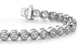 Circle Milgrain Diamond Bracelet Diamond  with 3.12 ct.(finished) 2.5mm