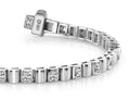Solid Box Link Diamond Bracelet with 0.80 ct.(finished) 2mm