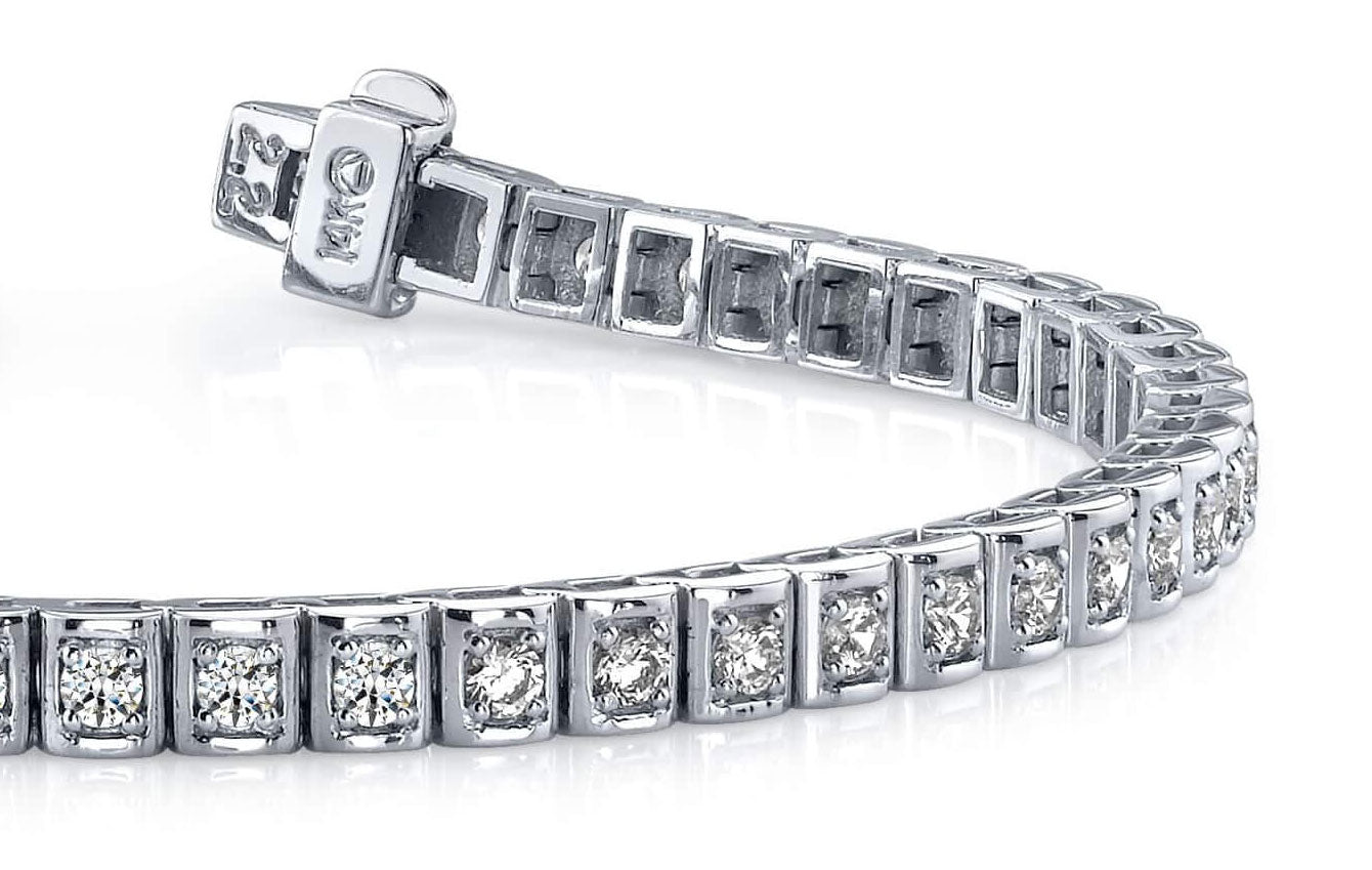 Shadow Box Diamond Bracelet Lab-Grown Diamond  with 2.09 ct.(finished) 2.25mm