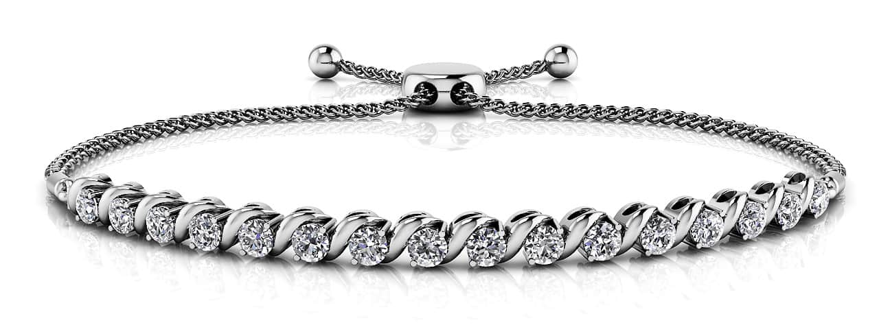 Embrace Adjustable Diamond Bracelet with 1.11 ct.(finished) 2.75mm