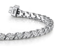 Wavy Hood Link Diamond  Tennis Bracelet with 3.06 ct.(finished) 2.75mm