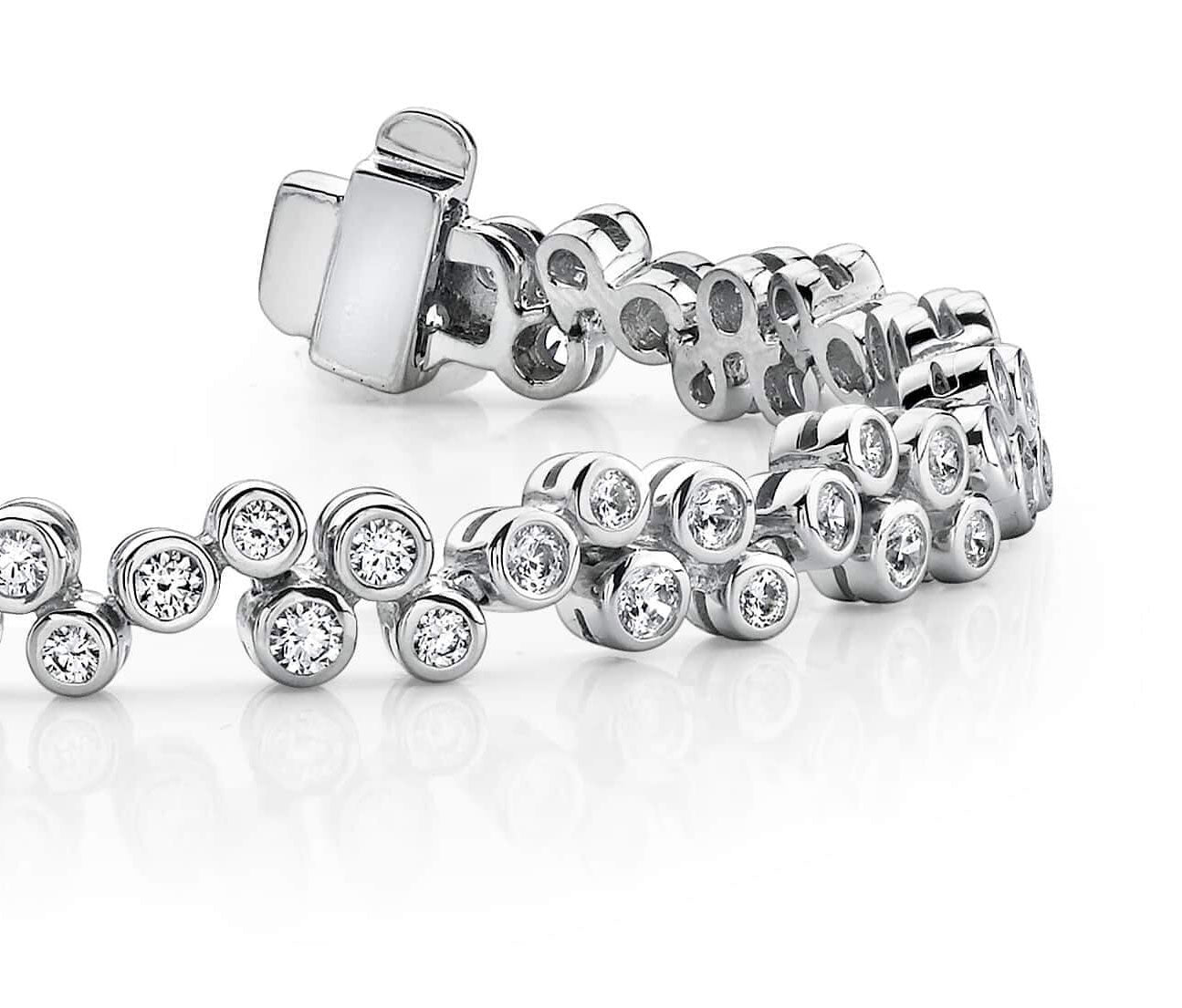 Diamond Bubble Bracelet Diamond  with 1.64 ct.(finished) 1.5mm, 1.7mm, 1.9mm
