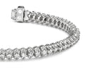Three Row Diamond Scoop Link Bracelet Diamond  with 4.21 ct.(finished) 1.25mm, 2.25mm