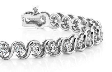S Link Diamond Bracelet with 1.08 ct.(finished) 1.9mm