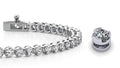 Round Prong Set Diamond  Tennis Bracelet with 2.90 ct.(finished) 2.4mm