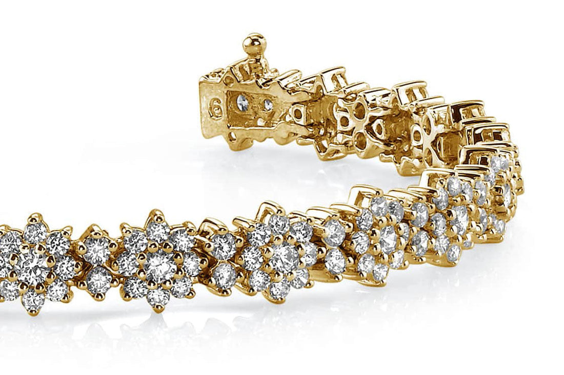 Starburst Red Carpet Bracelet Lab-Grown Diamond  with 6.00 ct.(finished) 1.7mm, 2mm, 2.6mm
