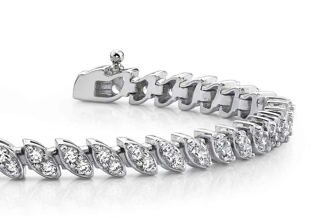 Two Peas In A Pod Diamond Bracelet Diamond  with 2.00 ct.(finished) 1.75mm