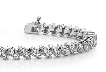 Two Peas In A Pod Diamond Bracelet Diamond  with 3.06 ct.(finished) 2mm