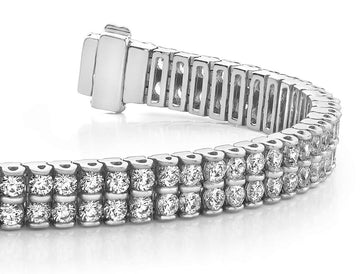 Two Row Diamond Bracelet Diamond  with 9.05 ct.(finished) 2.75mm