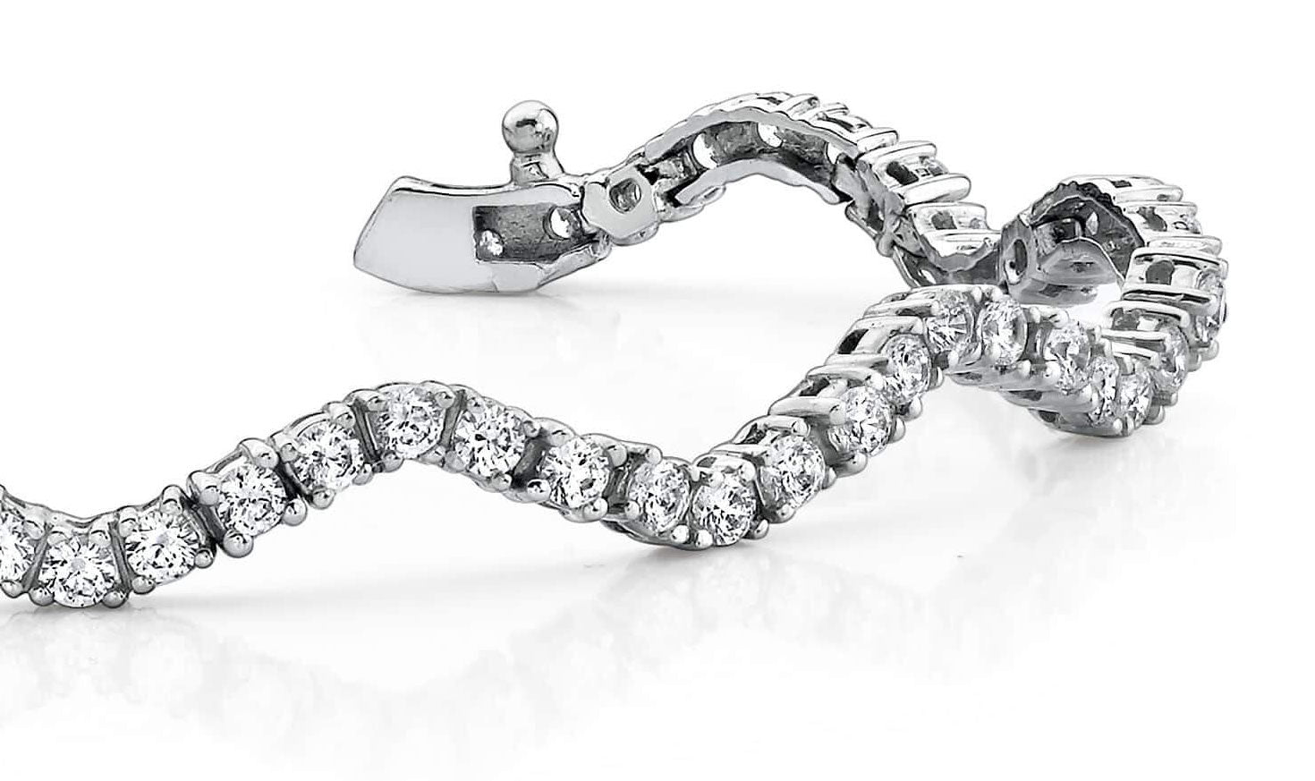 Winding Road Diamond Bracelet Diamond  with 2.64 ct.(finished) 2mm