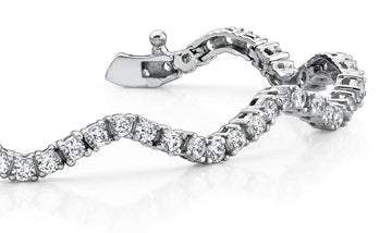 Winding Road Diamond Bracelet Diamond  with 2.64 ct.(finished) 2mm