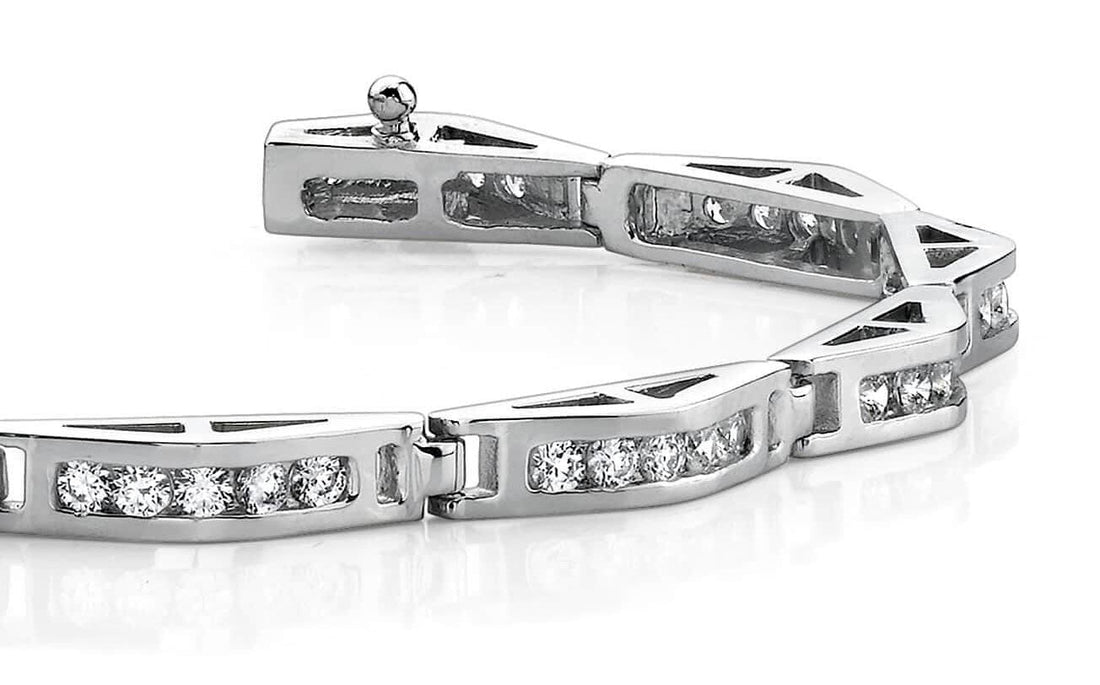 Bridge Link Diamond Bracelet with 1.98 ct.(finished) 2mm