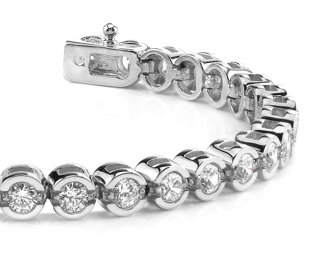 Smile Link Diamond  Tennis Bracelet with 4.95 ct.(finished) 3.5mm