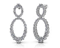 Oval Diamond Drop Earrings Lab-Grown Diamond  with 1.38 ct.(finished)