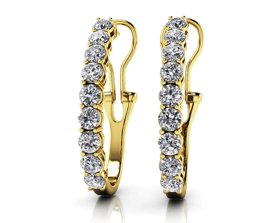 Scoop Diamond Earrings Diamond  with 1.44 ct.(finished) 2.8mm