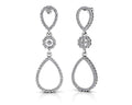 Diamond Drop Teardrop Earrings Lab-Grown Diamond  with 1.03 ct.(finished) 1.1mm, 1.5mm, 2mm