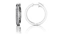 Small Prong Set Diamond Lined Hoops Lab-Grown Diamond  with 0.60 ct.(finished) 1.5mm