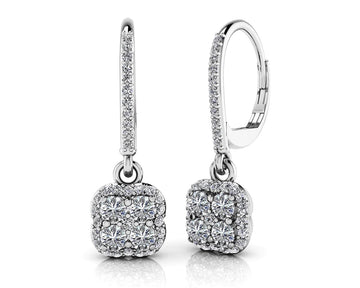 Lucky In Love Diamond Drop Earrings Lab-Grown Diamond  with 0.80 ct.(finished) 1mm, 2.5mm
