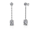 Modern Oval Diamond Drop Earrings Lab-Grown Diamond  with 3.62 ct.(finished) 8x6mm, 3.8mm