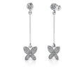 Butterfly Drop Bar Earrings Diamond  with 0.56 ct.(finished)
