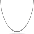Brilliant Bezel Set Diamond Tennis Necklace Lab-Grown Diamond  with 12.07 ct.(finished)