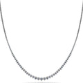 Three Prong Diamond Necklace with Shiny Link Back Diamond  with 6.06 ct.(finished)