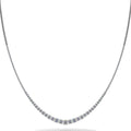 Timeless Four Prong Diamond Necklace with Shiny Links Lab-Grown Diamond  with 4.05 ct.(finished)
