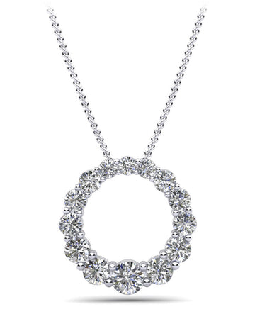 Graduated Brilliant Diamond Pendant Diamond  with 1.89 ct.(finished)