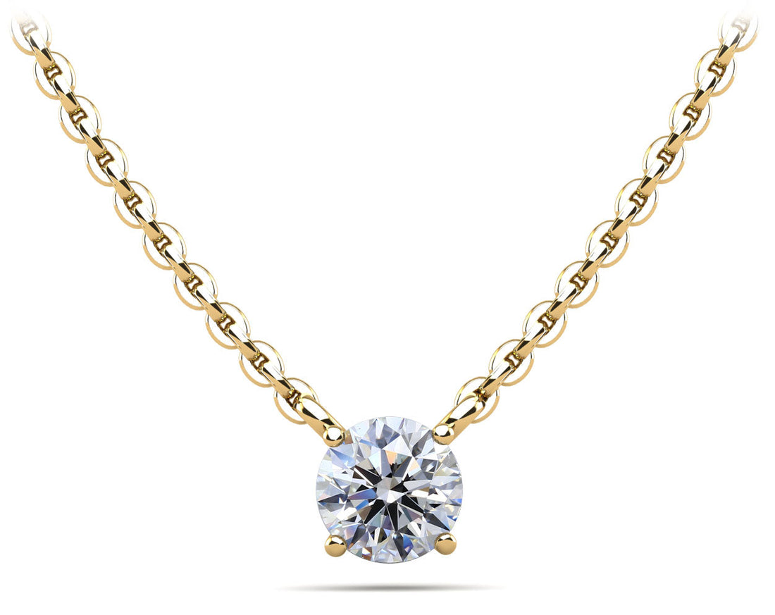 Round Brilliant Diamond Solitaire Pendant Lab-Grown Diamond  with 1.50 ct.(finished) 7.4mm