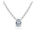 Oval Cut Vertical Diamond Solitaire Pendant Diamond  with 1.00 ct.(finished) 7x5mm