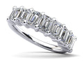 Seven Stone Emerald Cut Diamond Anniversary Ring Diamond  with 1.40 ct.(finished) 4x3mm