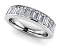 Salient Upright Diamond Baguette Ring Diamond  with 1.14 ct.(finished) 3x1.5mm