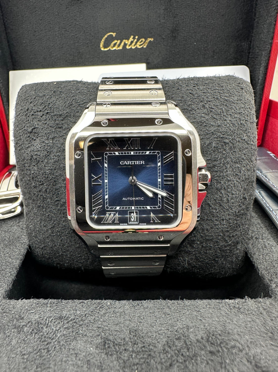 Santos Large size New 2025 WSSA0030 Blue dial