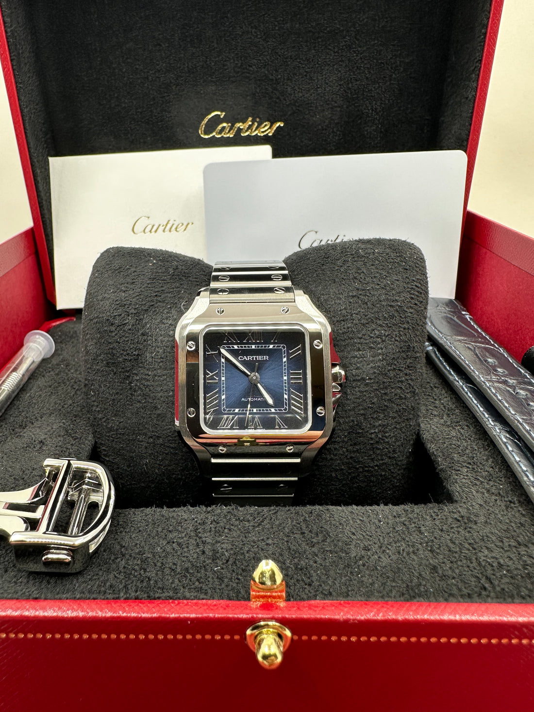 Santos Medium size New 2025 Blue dial