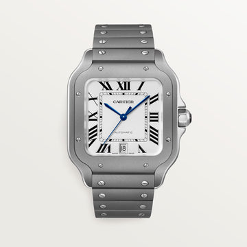 Cartier Santos Large Titanium - 39.8 mm Alligator Strap - WSSA0089